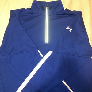 Blue Under Armour Reflective Quarter Zip Sweater